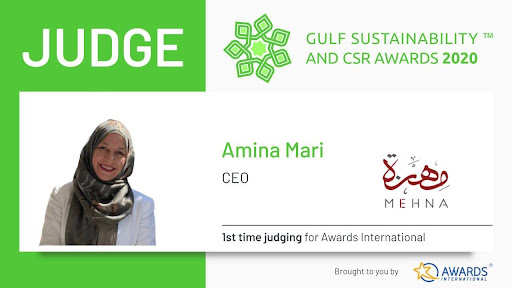 MEHNA's CEO Amina Mari Judges Gulf Sustainability and CSR Awards