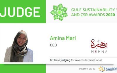 MEHNA’S CEO AMINA MARI JUDGES GULF SUSTAINABILITY AND CSR AWARDS