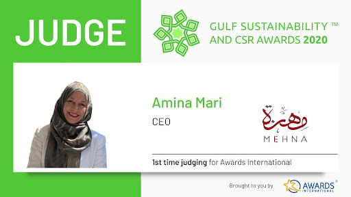MEHNA’S CEO AMINA MARI JUDGES GULF SUSTAINABILITY AND CSR AWARDS